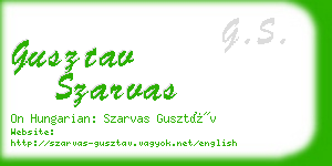 gusztav szarvas business card